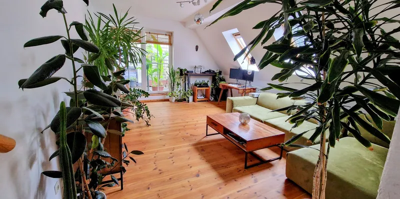 Zwischenmiete: Schöne 3-Zimmer-Dachgeschoss-Wohnung, möbliert, mit großer Terrasse — photo 1
